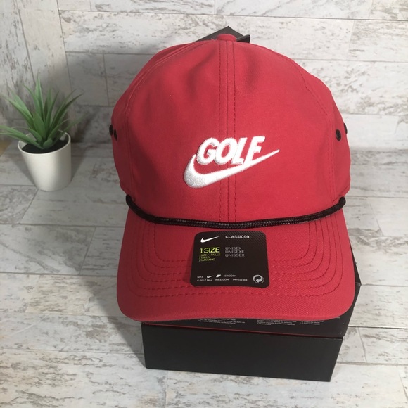 Nike Aerobill Classic 99 Golf Hat Cap DRI FIT Red